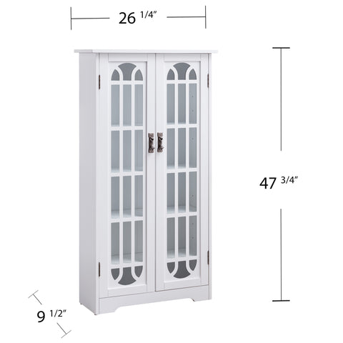 Image of Window Pane Media Cabinet - White