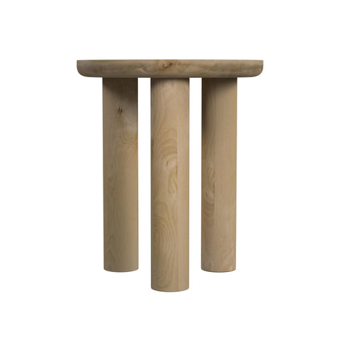 Image of Round, artisanal-style side table Image 7