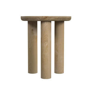 Round, artisanal-style side table Image 7