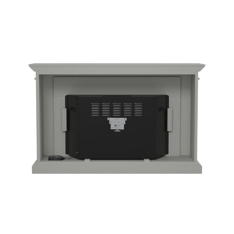 Image of Widescreen electric fireplace with faux stone surround Image 6