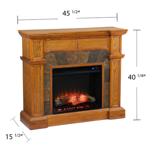 Image of Corner convenient electric fireplace TV stand Image 8