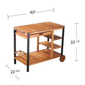 Sleek outdoor bar cart w/ storage Image 7