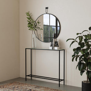 Narrow console table with mirrored top Image 1