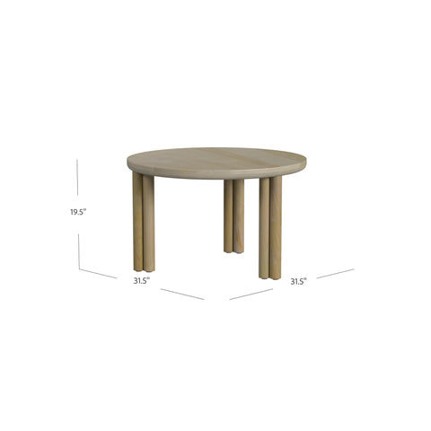 Image of Round, artisanal-style coffee table Image 8