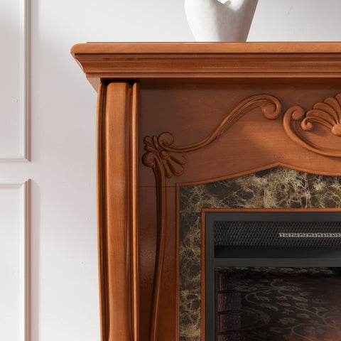 Image of Electric fireplace with traditional mantel Image 3