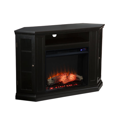 Image of Electric fireplace curio cabinet w/ corner convenient functionality Image 10