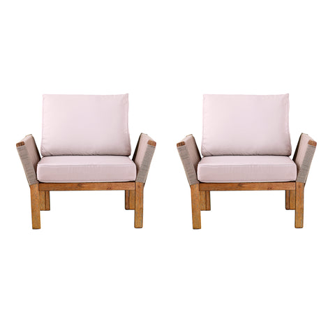 Image of Set of 2 patio accent chairs w/ cushions Image 5