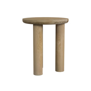 Round, artisanal-style side table Image 6