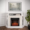 Electric firepace with faux stone surround Image 1