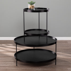 Round side table w/ storage Image 9