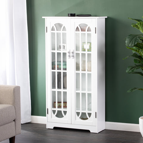 Image of Double-door cabinet w/ media storage Image 1