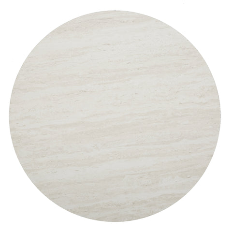 Image of Round coffee table with faux travertine Image 7