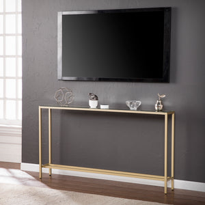 Narrow console table with mirrored top Image 4