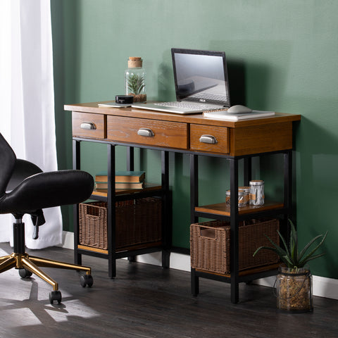 Image of Small space writing desk with storage Image 1