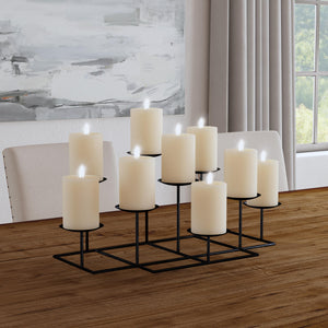 Iron candelabra with wax candle holders Image 1