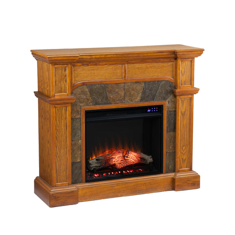 Image of Corner convenient electric fireplace TV stand Image 9