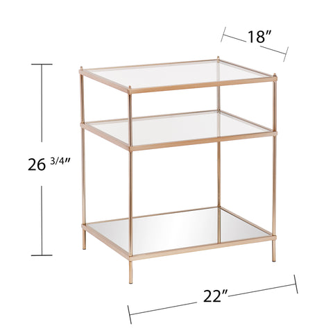 Image of Three-tier side table with display storage Image 5