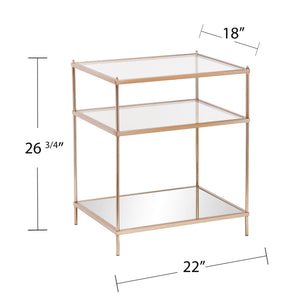 Three-tier side table with display storage Image 5