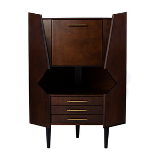 Corner home bar cabinet with storage Image 5