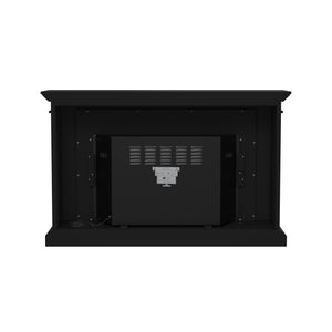 Widescreen electric fireplace with faux stone surround Image 6