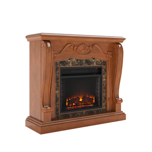 Electric fireplace with traditional mantel Image 5