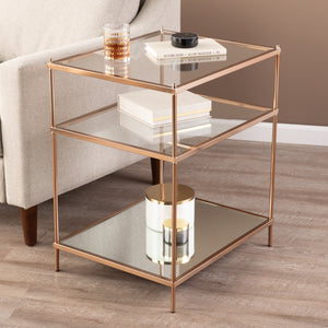 Three-tier side table with display storage Image 4