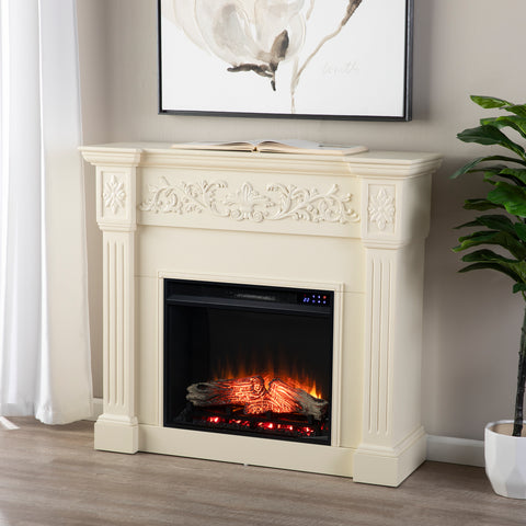 Image of Timelessly designed electric fireplace with touch screen Image 3