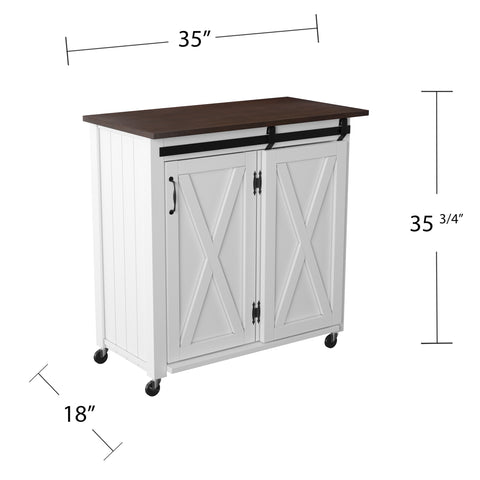 Image of Kitchen cart w/ storage Image 9