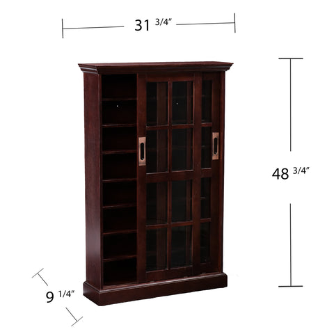 Image of Freestanding media cabinet with sliding doors Image 6