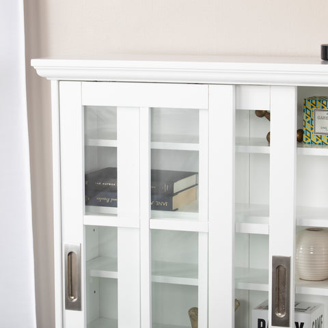 Image of Freestanding media cabinet with sliding doors Image 5