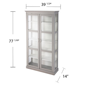 Storage curio w/ glass doors Image 10