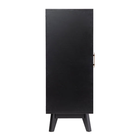 Image of Elevated black accent cabinet  Image 8