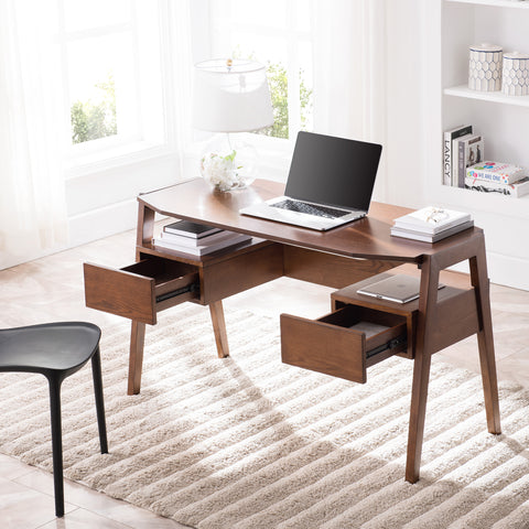 Image of Two-drawer computer desk Image 3