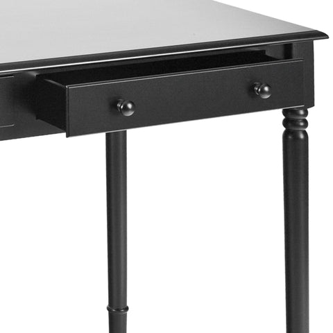 Image of Writing 2-Drawer Desk – Satin Black