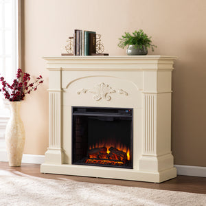 Sicilian Harvest Electric Fireplace - Ivory