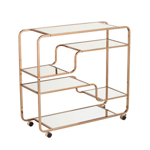 Maylynn Art Deco Mirrored Bar Cart