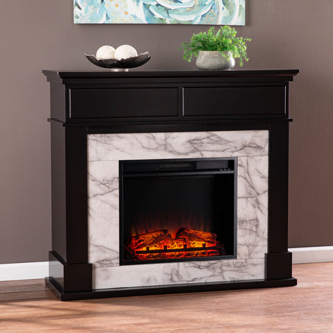 Image of Modern two-tone electric fireplace Image 1