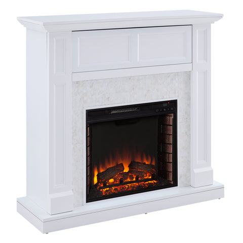 Image of Charming tiled media fireplace Image 4