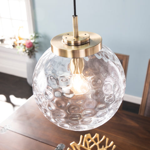 Image of Modern pendant light w/ glass shade Image 2