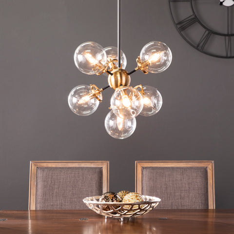 Image of Modern chandelier w/ glass shades Image 1