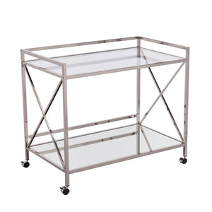 Maxton Silver Bar Cart