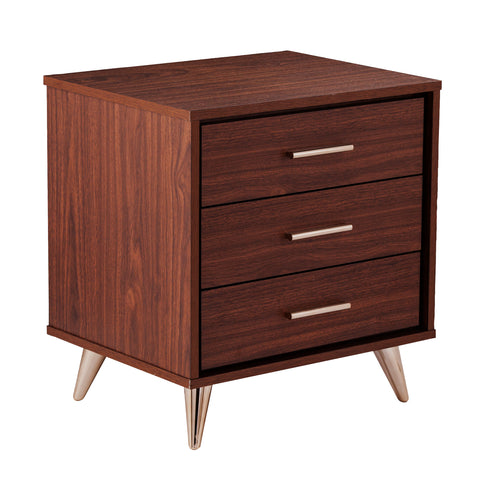 Image of Oren Modern Bedside Table w/ Drawers