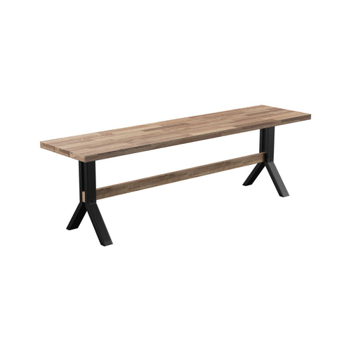 Image of Outdoor bench w/ steel legs Image 8