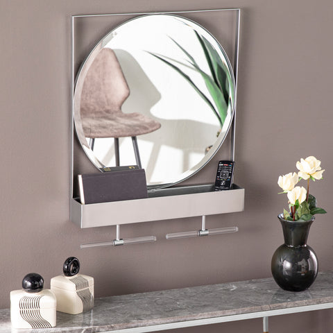 Image of Unique hanging mirror w/ storage Image 3