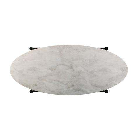 Image of Elongated oval coffee table Image 7