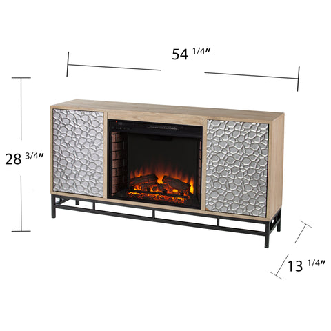 Image of Electric fireplace w/ media storage Image 10