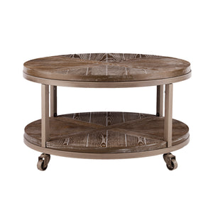 Goes anywhere round coffee table w/ display shelf Image 3