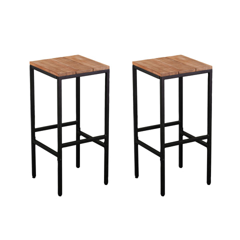 Image of Backless barstools w/ solid wood seats Image 4