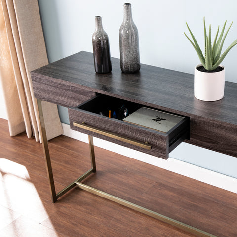 Image of Two-tone storage sofa table Image 2