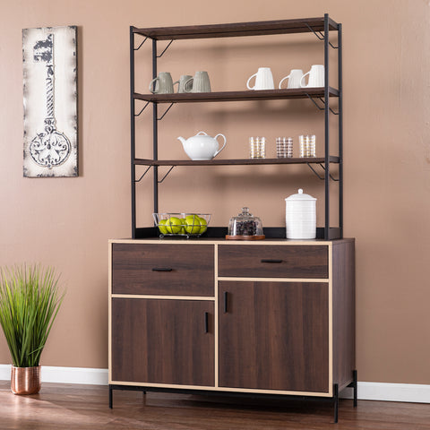 Image of Kitchen storage cabinet w/ shelves Image 1